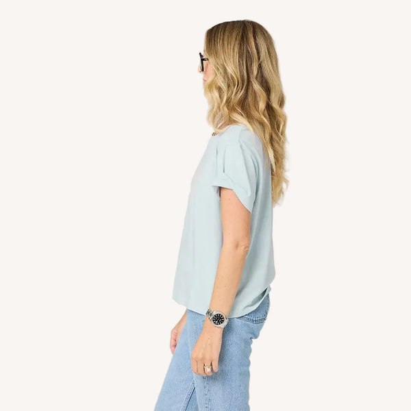 Kerri Rosenthal Suke Imperfect Heart Tee - Sea Salt