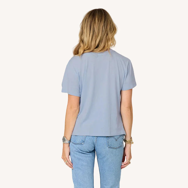Kerri Rosenthal Imperfect Heart Tee - French Blue Latte