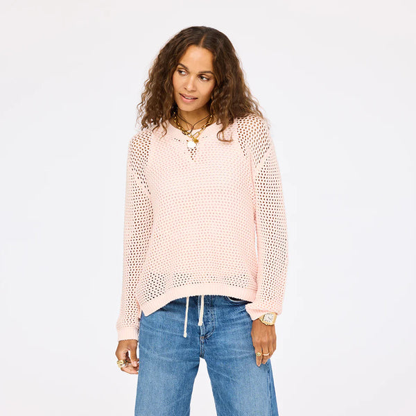 Kerri Rosenthal Open Stitch Sweater - Shell Pink