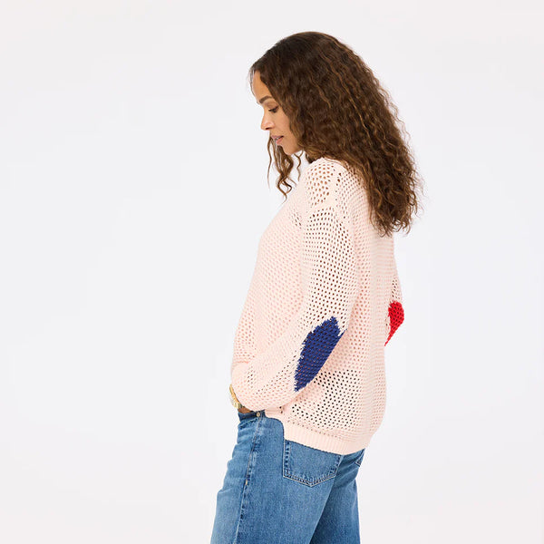 Kerri Rosenthal Open Stitch Sweater - Shell Pink