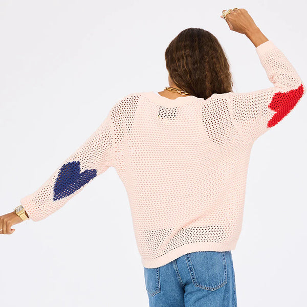 Kerri Rosenthal Open Stitch Sweater - Shell Pink