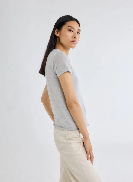 Majestic Filatures Cashmere T-Shirt- Grey