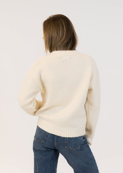 Lyla + Luxe Stella Heart Cardigan - Off-White