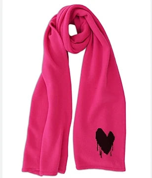 Kerri Rosenthal Drippy Heart Cashmere Scarf on sale