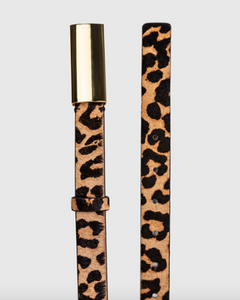 City Belt with Rectangular Buckle- Leopard