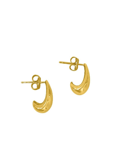 Small 10k Yellow Gold Teardrop Stud Earrings
