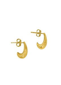 Small 10k Yellow Gold Teardrop Stud Earrings