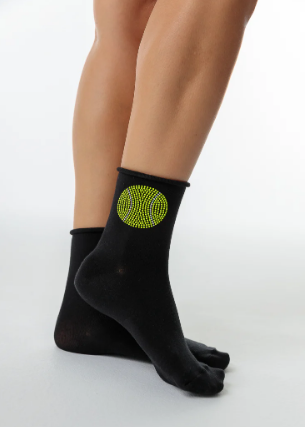 Sparkly Tennis Ball Socks