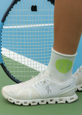 Sparkly Tennis Ball Socks