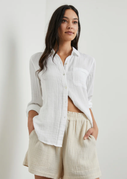 Rails Ellis Shirt- White (Online Only)