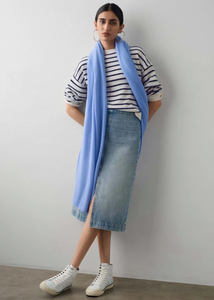 White + Warren Cashmere Travel Wrap- Cornflower Blue