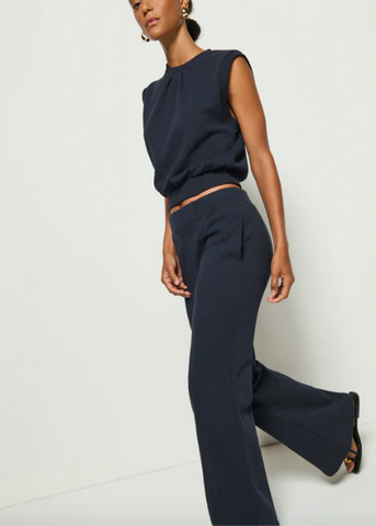 Nation Reece Kick Flare Sweatpants - Navy