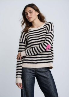 Lisa Todd It's Complicated Sweater - Sheepskin/Black
