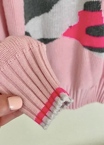 WISPR By Brodie Pink Camo Star Sweater