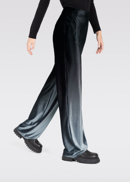 MAC Jeans Chiara Velvet Pants - Black Fume Gradient