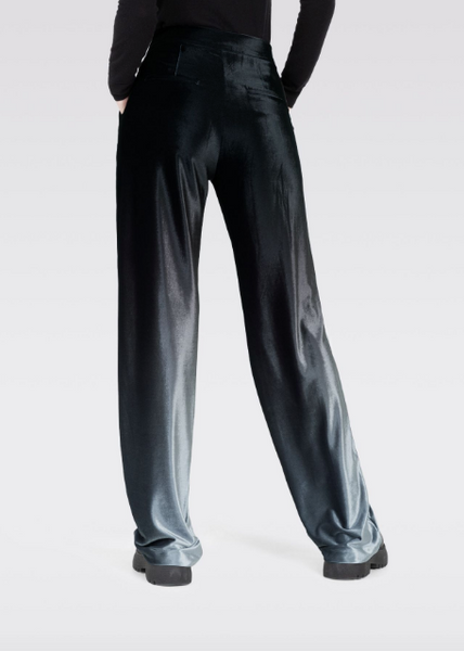MAC Jeans Chiara Velvet Pants - Black Fume Gradient