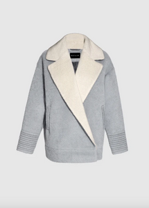 SENTALER Bouclé Alpaca Dropped Shoulder Aviator Jacket (PRE-ORDER)