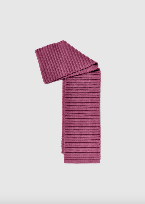 SENTALER Ribbed Scarf - Mauve Pink