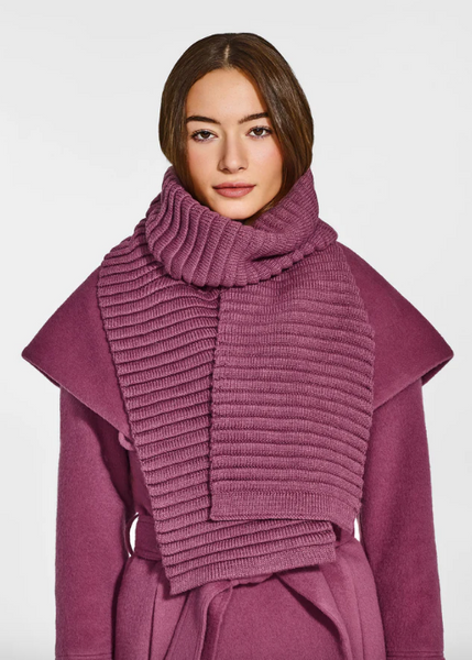 SENTALER Ribbed Scarf - Mauve Pink