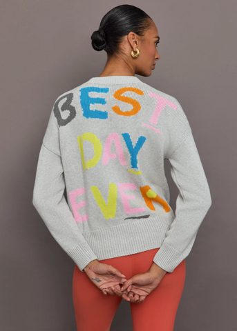 Kerri Rosenthal Benton Best Day Ever Sweater - Silver Fox