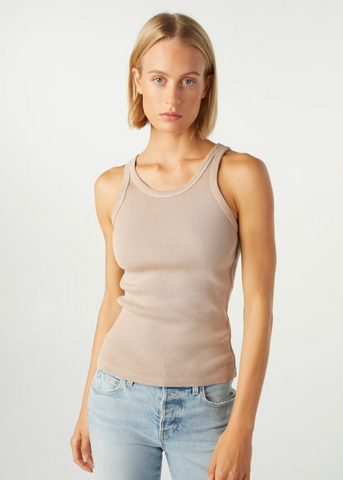 AMO Long Rib Tank - Taupe