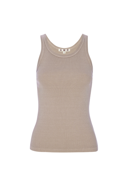 AMO Long Rib Tank - Taupe