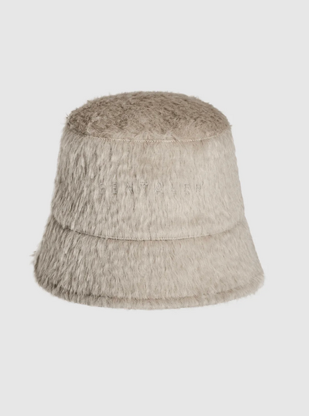 SENTALER Textured Suri Alpaca Bucket Hat - Oat