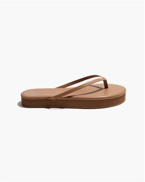 TKEES Lily Platform Flip Flops in Cocobutter