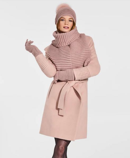 SENTALER Ribbed Gloves - Blush Pink