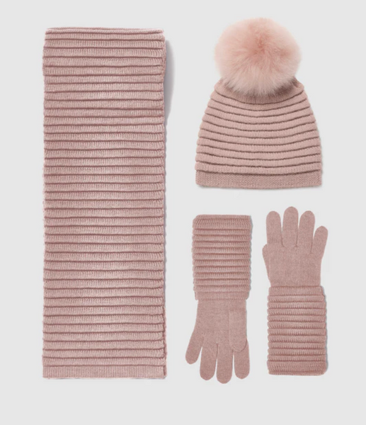 SENTALER Ribbed Gloves - Blush Pink