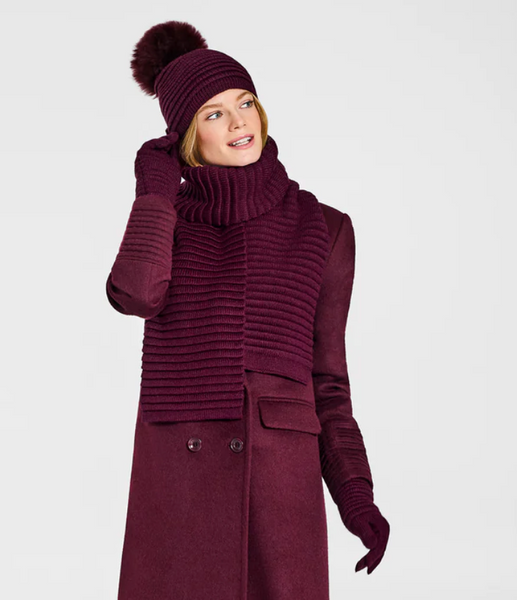 SENTALER Ribbed Gloves - Cherry Lacquer