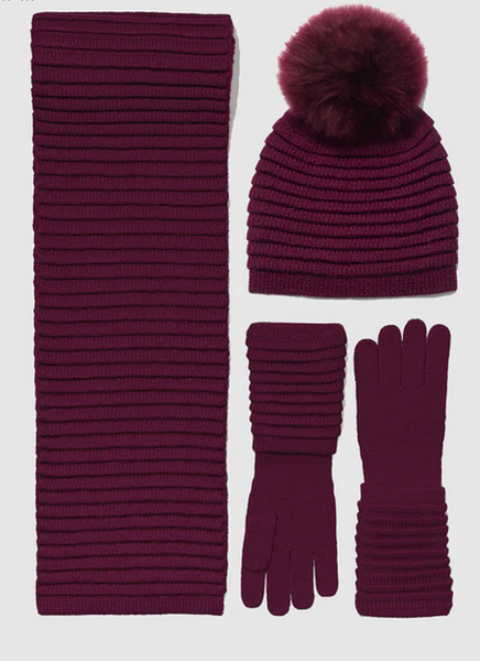 SENTALER Ribbed Gloves - Cherry Lacquer