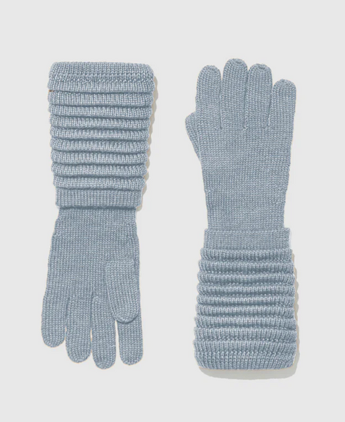SENTALER Ribbed Gloves - Glacial Blue