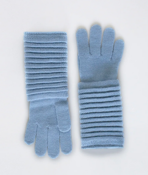 SENTALER Ribbed Gloves - Powder Blue