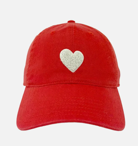 KR Imperfect Chenille Heart - Cherri/White
