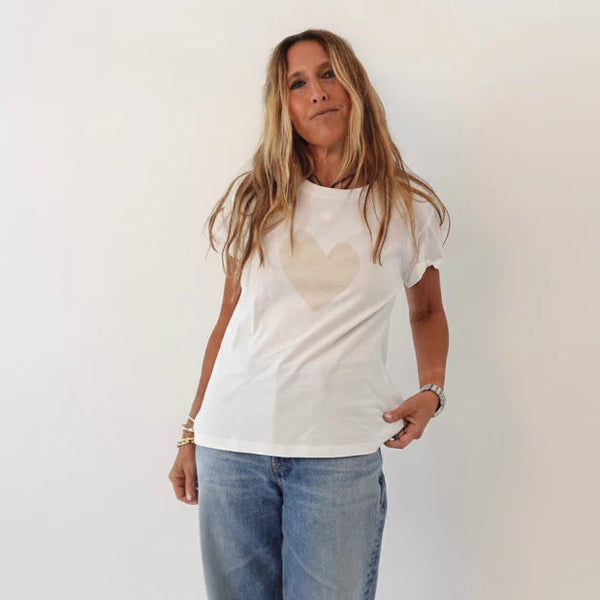 Kerri Rosenthal Imperfect Heart Tee - White