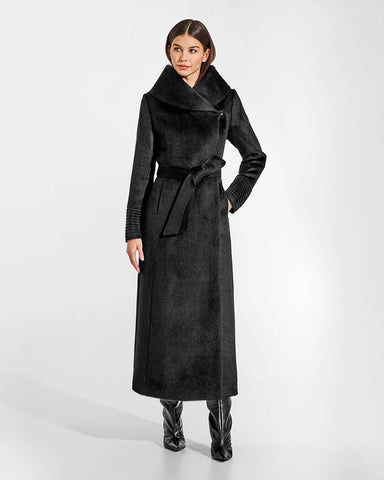 PRE-ORDER SENTALER Suri Alpaca Maxi Hooded Wrap Coat