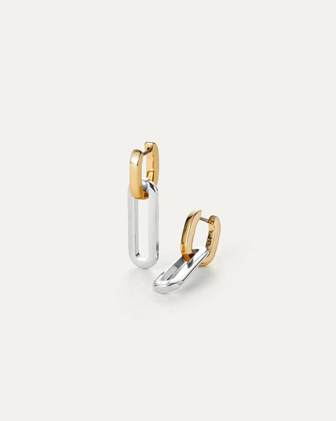Jenny Bird Teeny Detachable Link Earrings - Two Tone