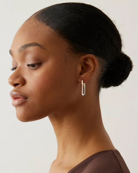 Jenny Bird Teeny Detachable Link Earrings - Two Tone
