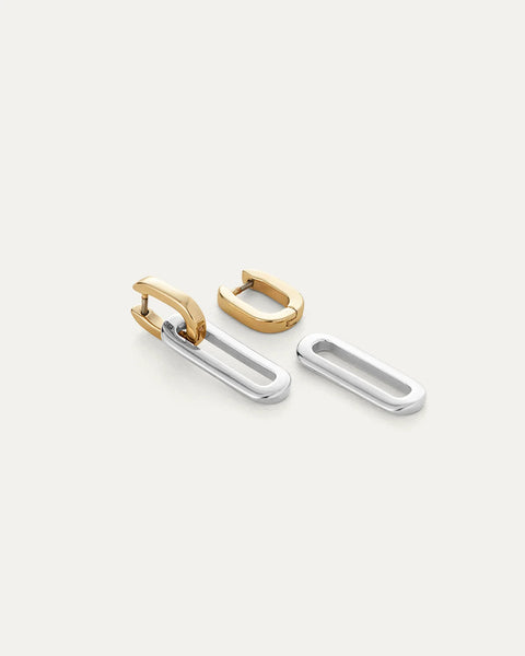 Jenny Bird Teeny Detachable Link Earrings - Two Tone