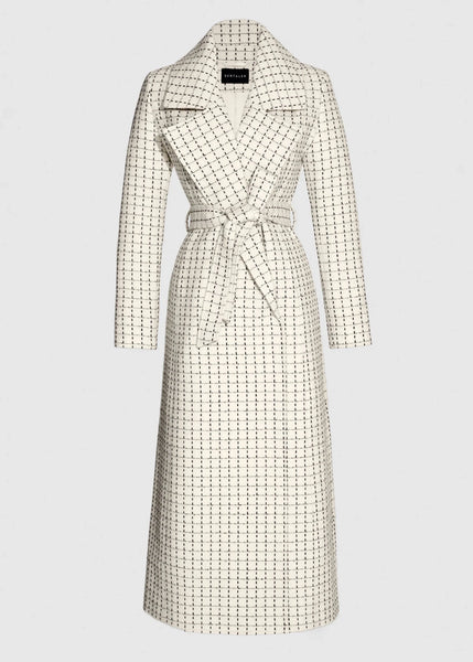 SENTALER Suri Alpaca Maxi Notched Collar Wrap Coat (PRE-ORDER)
