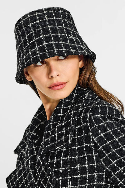 SENTALER BLACK CHECK BUCKET HAT- Pre Order