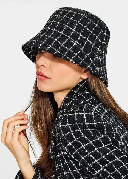SENTALER BLACK CHECK BUCKET HAT- Pre Order