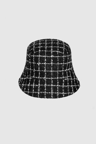 SENTALER BLACK CHECK BUCKET HAT- Pre Order