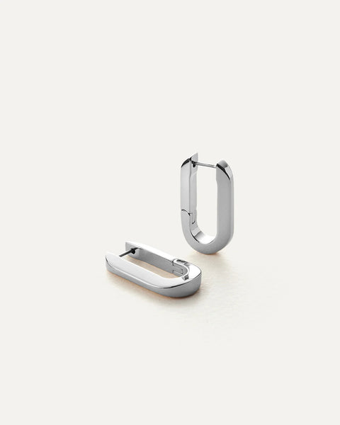 Jenny Bird U-Link Earrings - Silver