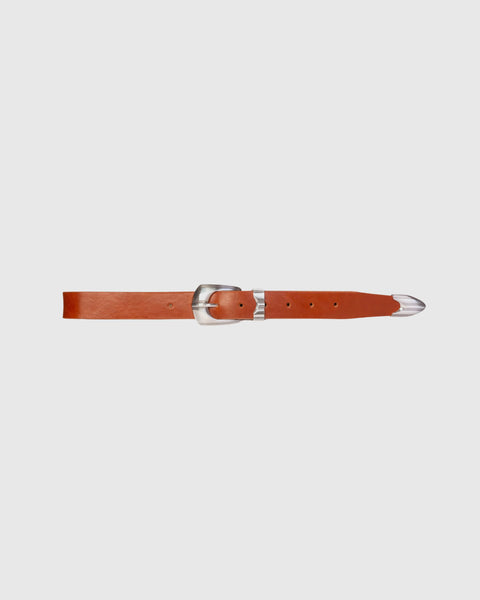 Black Suede Studio Neve Belt - Cappuccino Suede / Silver