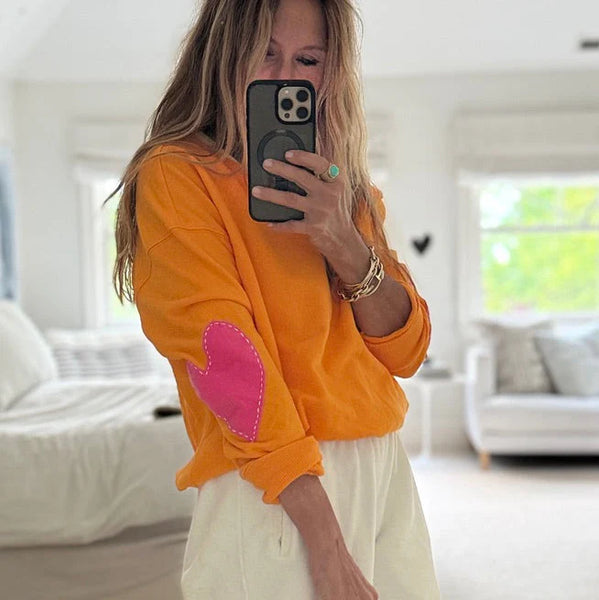 Kerri Rosenthal Ex-Boyfriend Patchwork Sweatshirt - Clementine