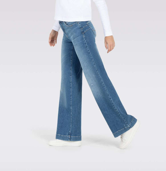 MAC Palazzo Jeans- Vintage Wash