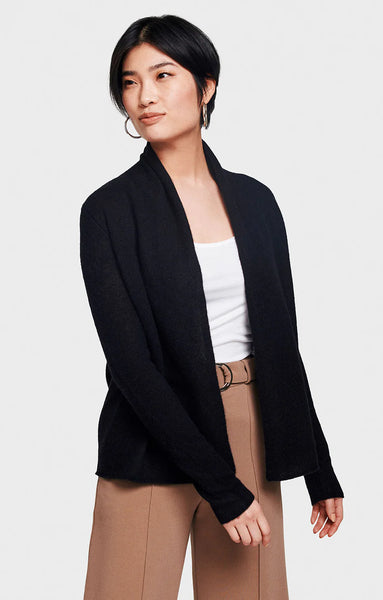 (PRE-ORDER) White + Warren Cashmere Mini Trapeze Cardigan