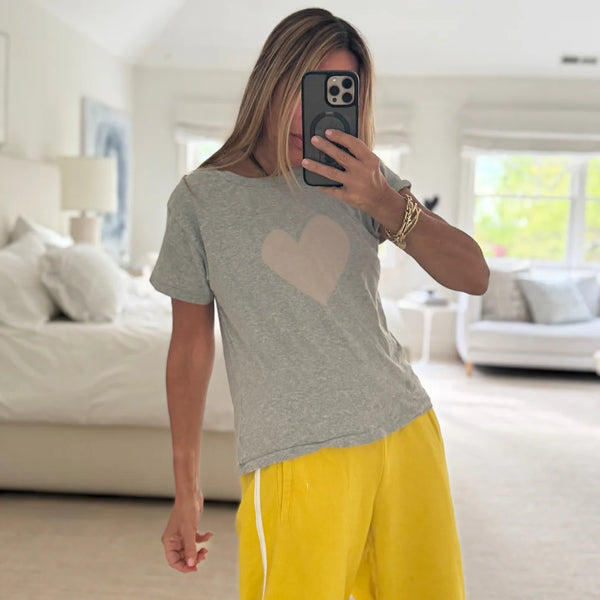 Kerri Rosenthal Imperfect Heart Tee - Heather Grey
